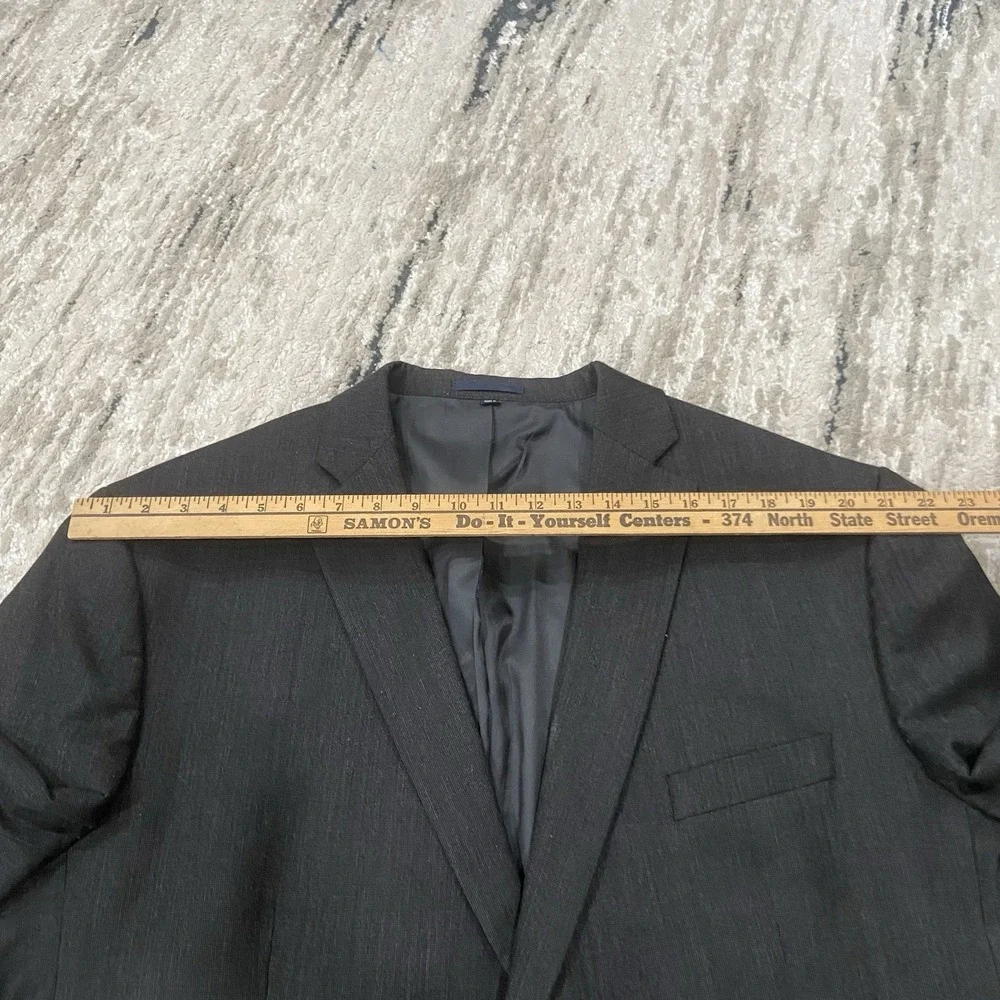 Jos A Bank‎ Charcoal Gray BIG & TALL 100% Wool Twill Blazer Sport Coat 50L/45W